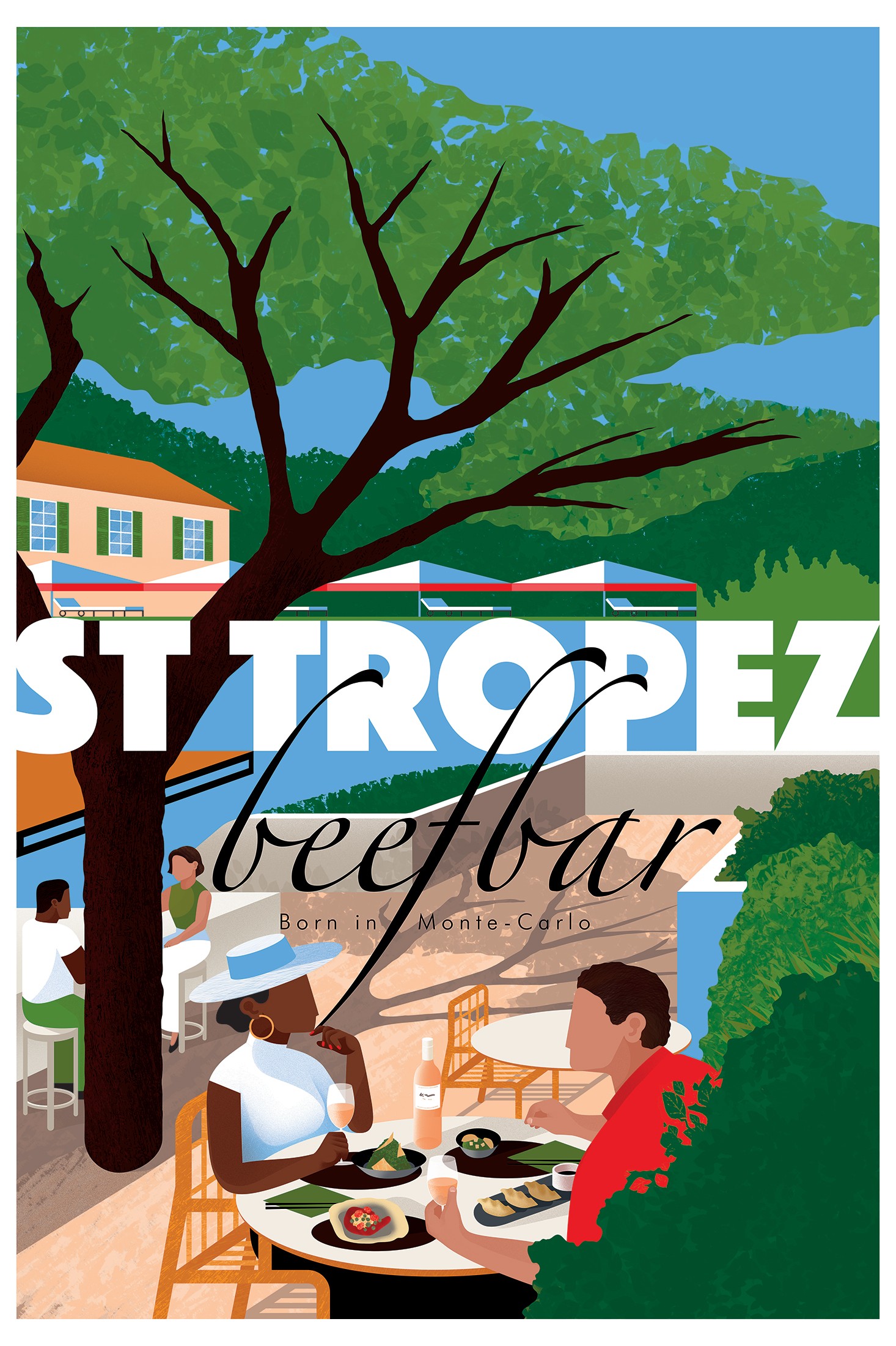 illustration beefbar saint tropez