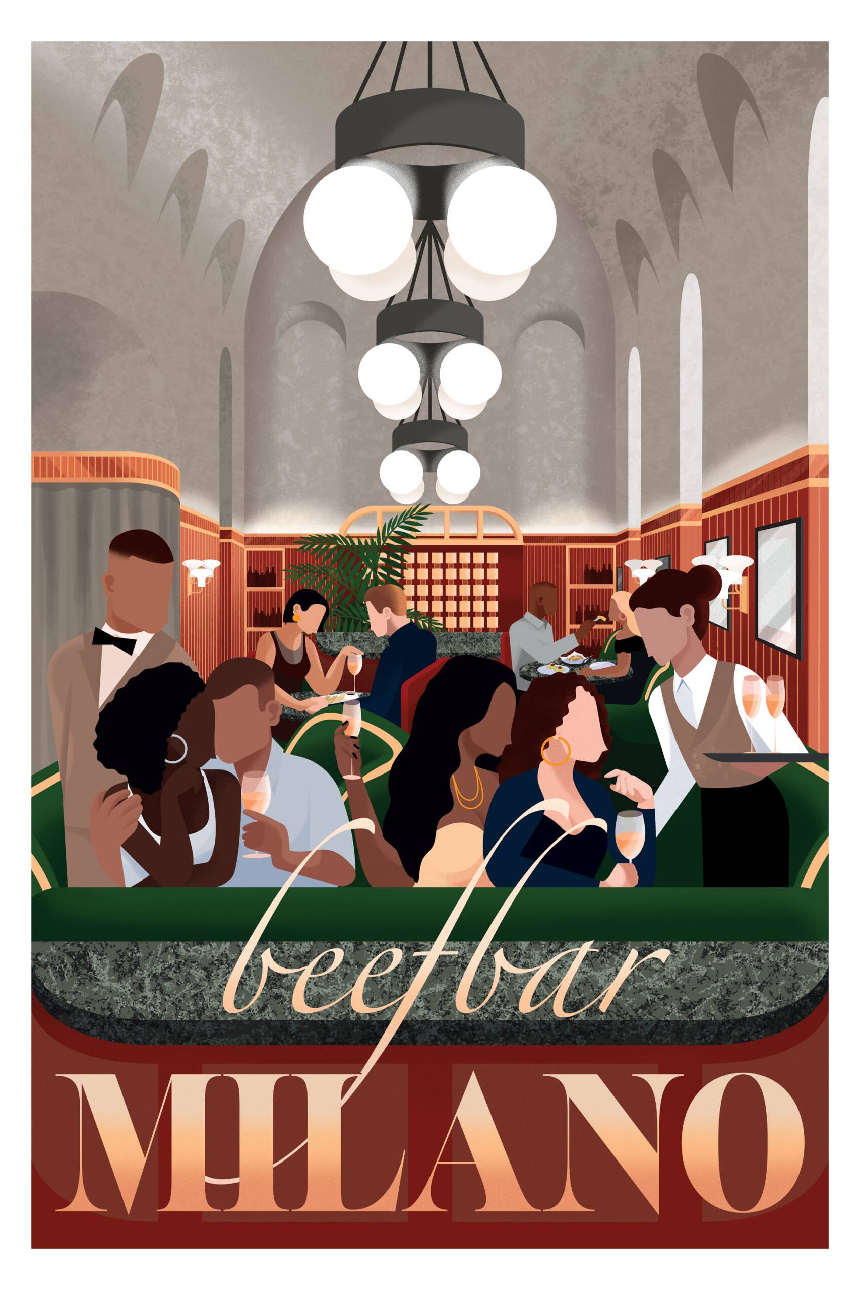 illustration beefbar milano